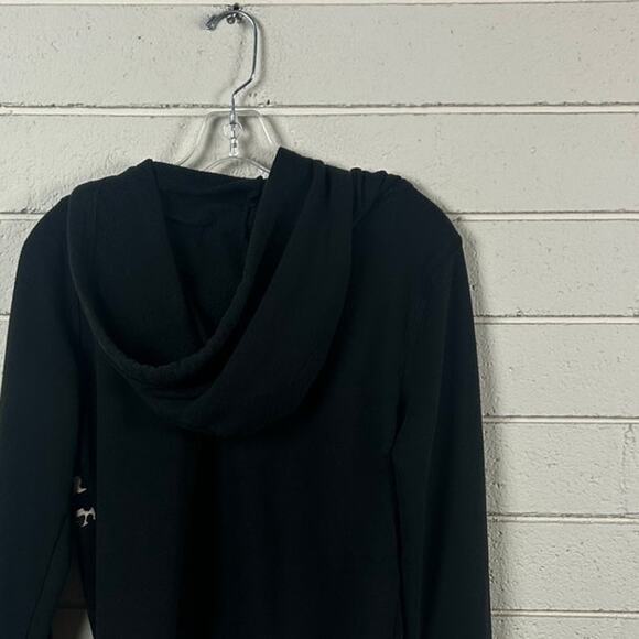 PINK Victoria's Secret black zip-up hoodie cheetah print size S - Picture 8 of 8